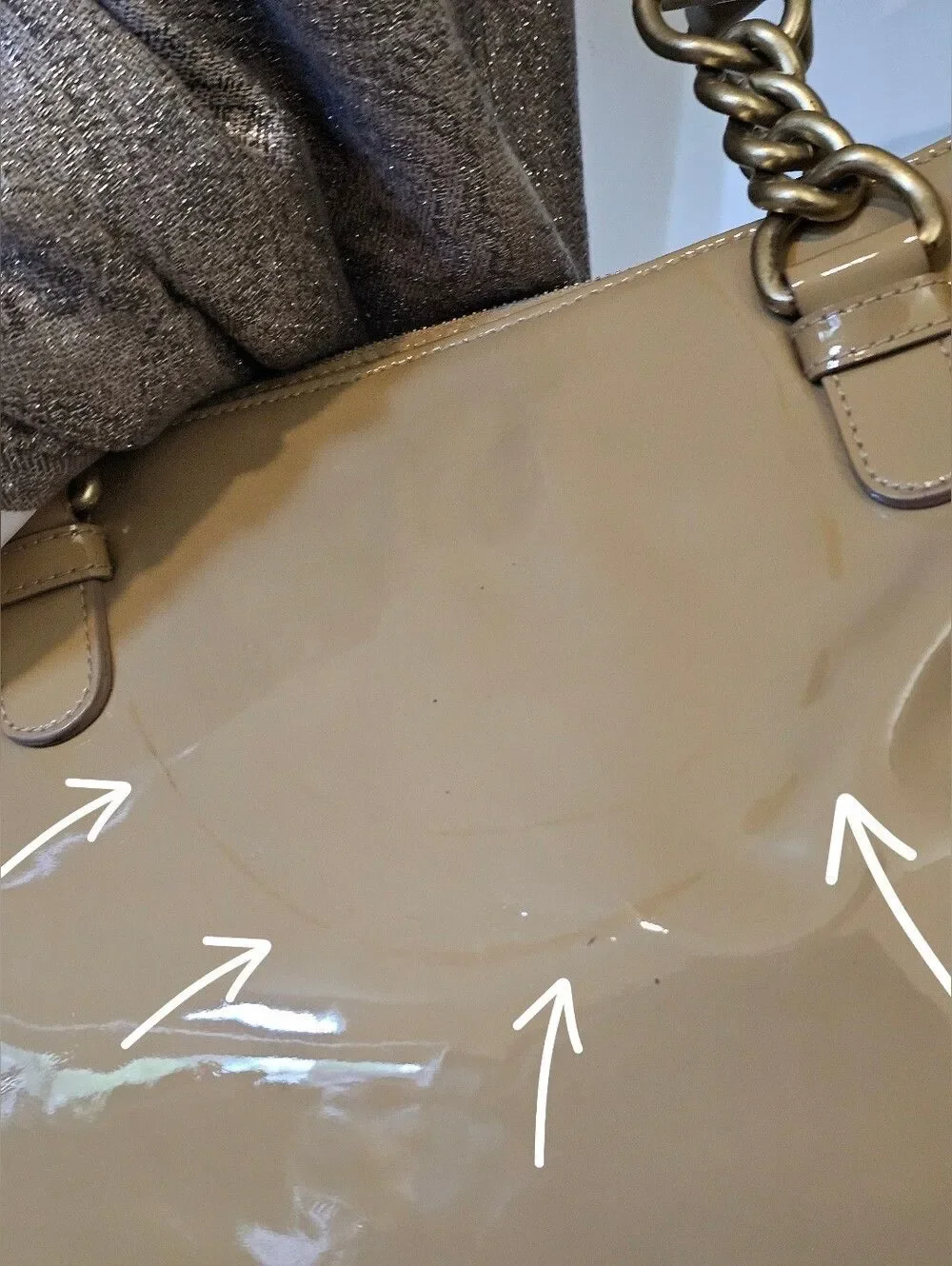 Mulberry Patent Tan Shoulder Bag with Signature Buckle